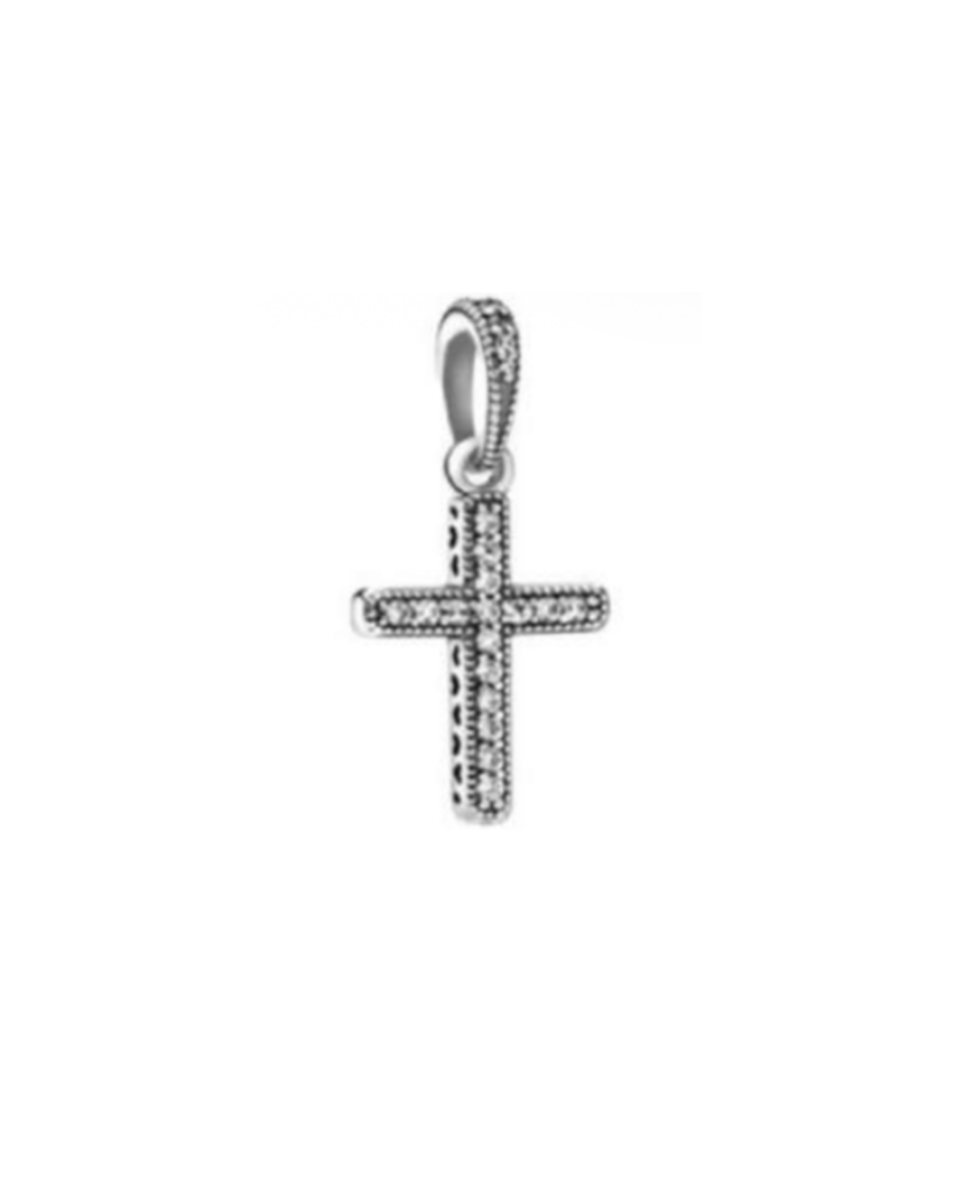 Charm 723 Cruz Plata con Brillos