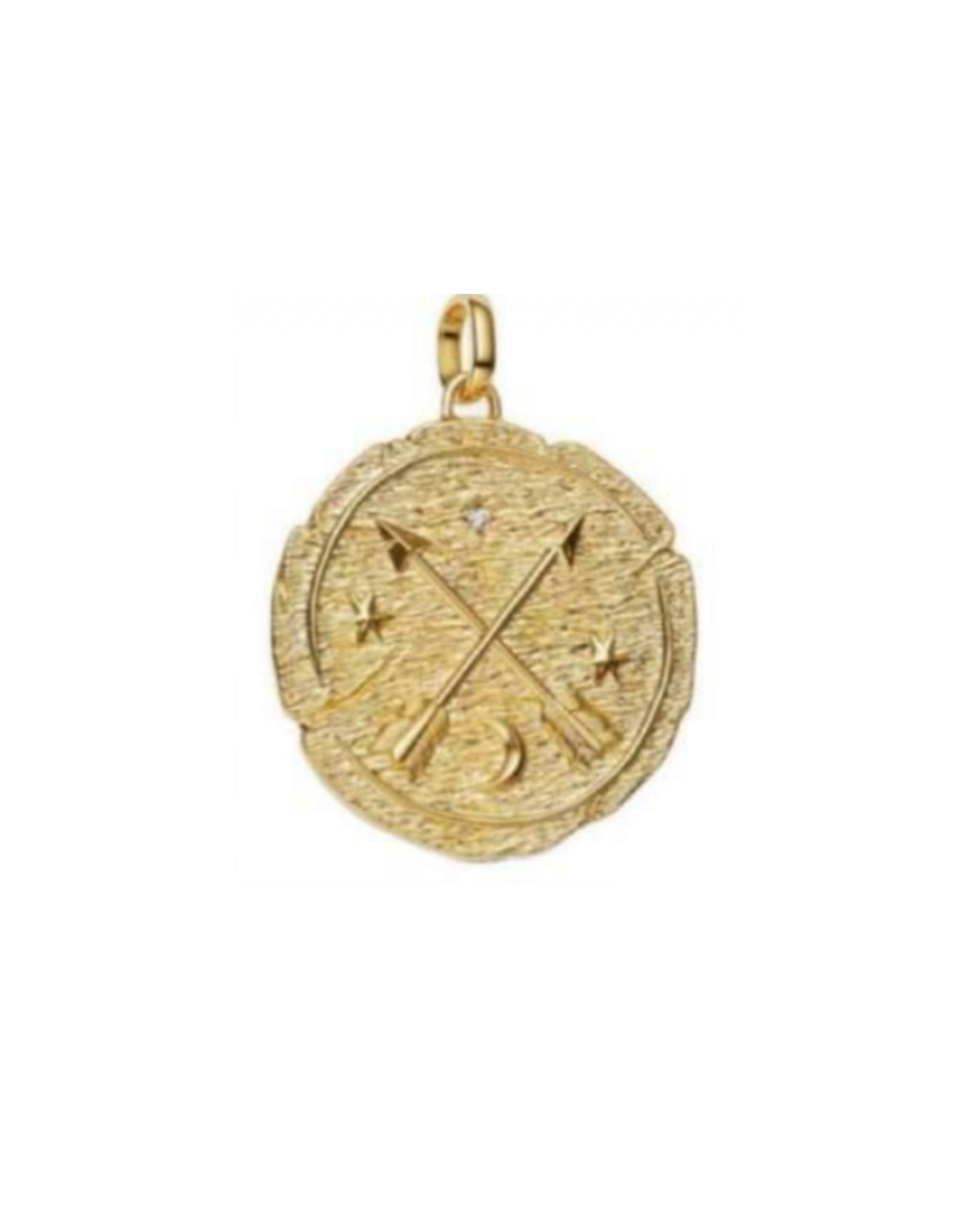 Charm 736 Medallon Flechas Dorado (Grande)