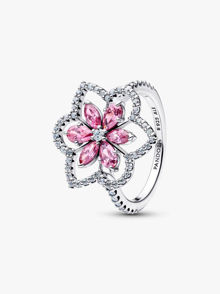 Anillo A50 Doble Flor Rosa