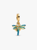 Charm 852 Libelila Azul/Dorado