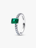 Anillo A47 Verde Rectangular