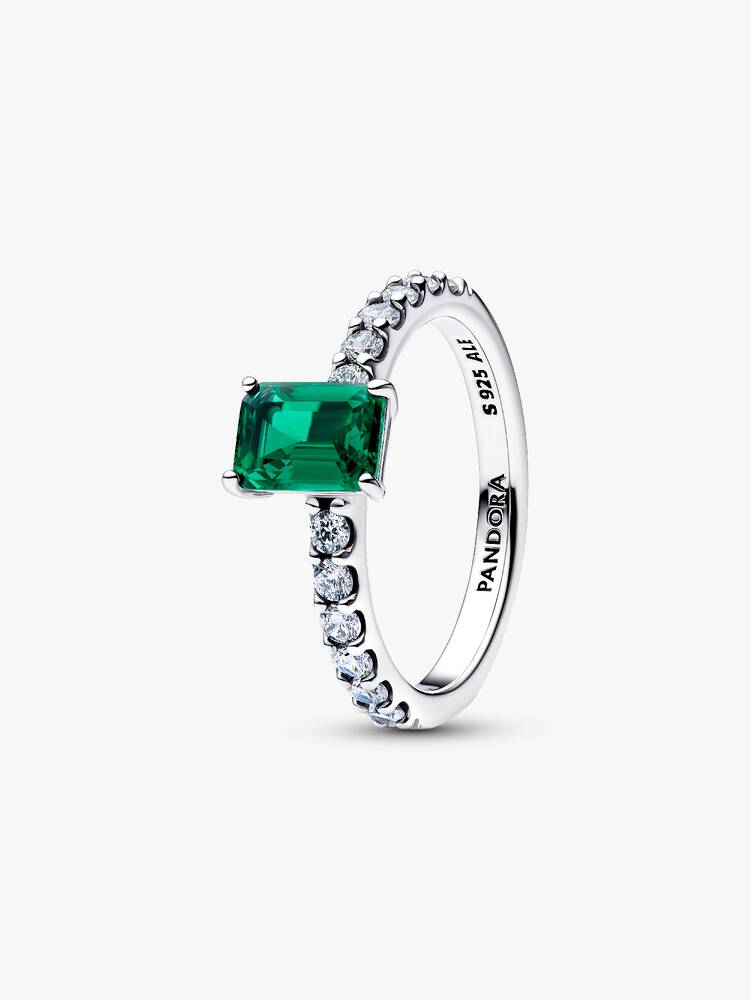 Anillo A47 Verde Rectangular